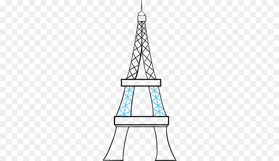 How To Draw Eiffel Tower Eiffel Tower, Nature, Outdoors, Night, Snow Free Png