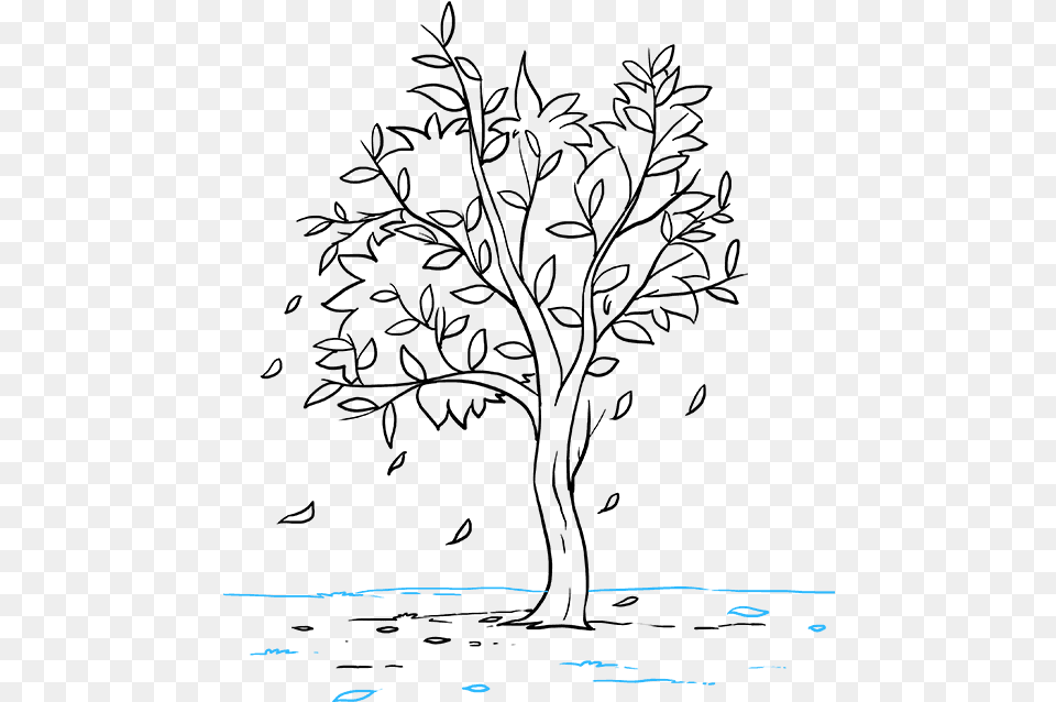 How To Draw Fall Tree, Nature, Outdoors, Sea, Water Png Image