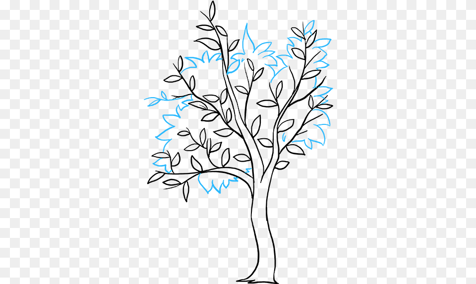 How To Draw Fall Tree Easy Draw A Tree, Silhouette, Art Png