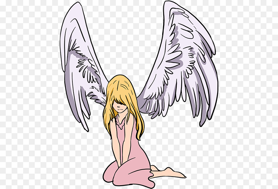 How To Draw Fallen Angel Fallen Angel Drawing Easy, Adult, Person, Female, Woman Free Png