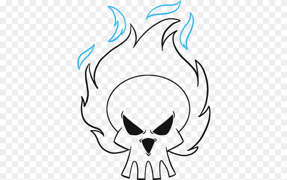 How To Draw Flaming Skull Drawing, Electronics, Hardware, Person Free Transparent Png