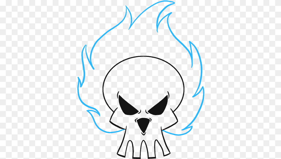 How To Draw Flaming Skull Skulls Day Of The Dead Easy Tracings, Electronics, Hardware, Stencil, Emblem Free Transparent Png