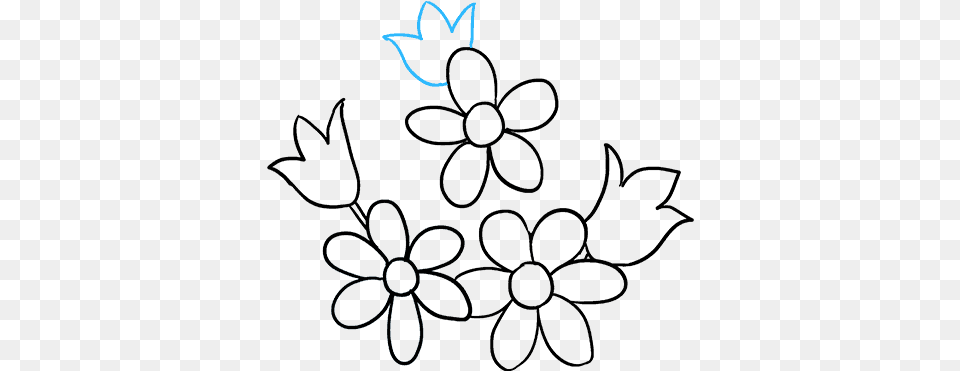 How To Draw Flower Bouquet Drawing Free Png Download