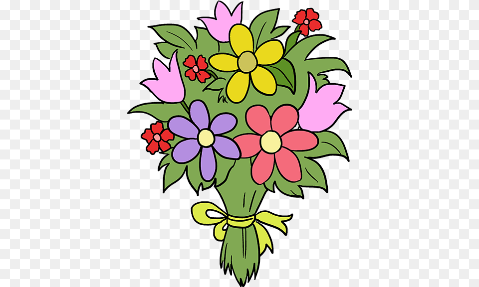 How To Draw Flower Bouquet Easy Flower Bouquet Drawing, Art, Floral Design, Flower Arrangement, Flower Bouquet Png