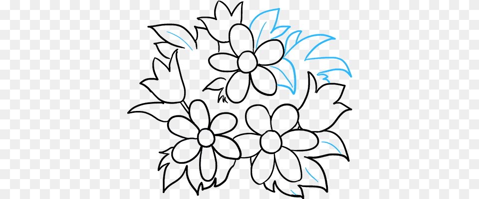 How To Draw Flower Bouquet Easy To Draw Bouquet Of Flowers, Fireworks, Art, Person Free Png