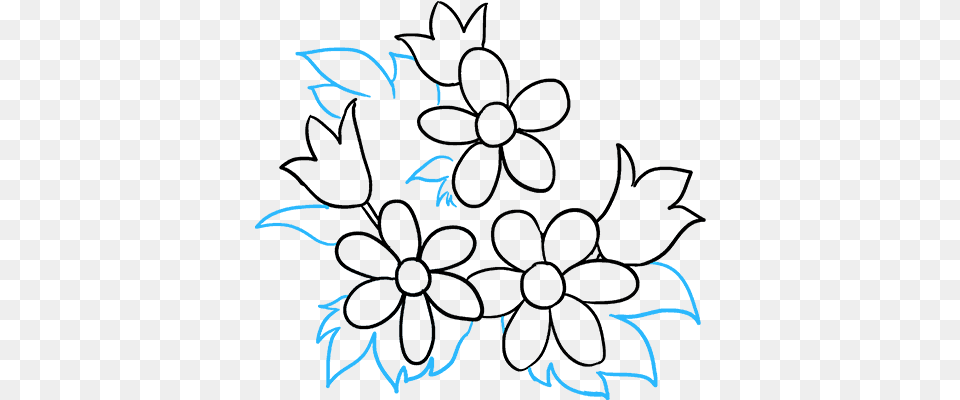 How To Draw Flower Bouquet Flower Bouquets Easy For Drawing, Art, Graphics, Pattern, Floral Design Png