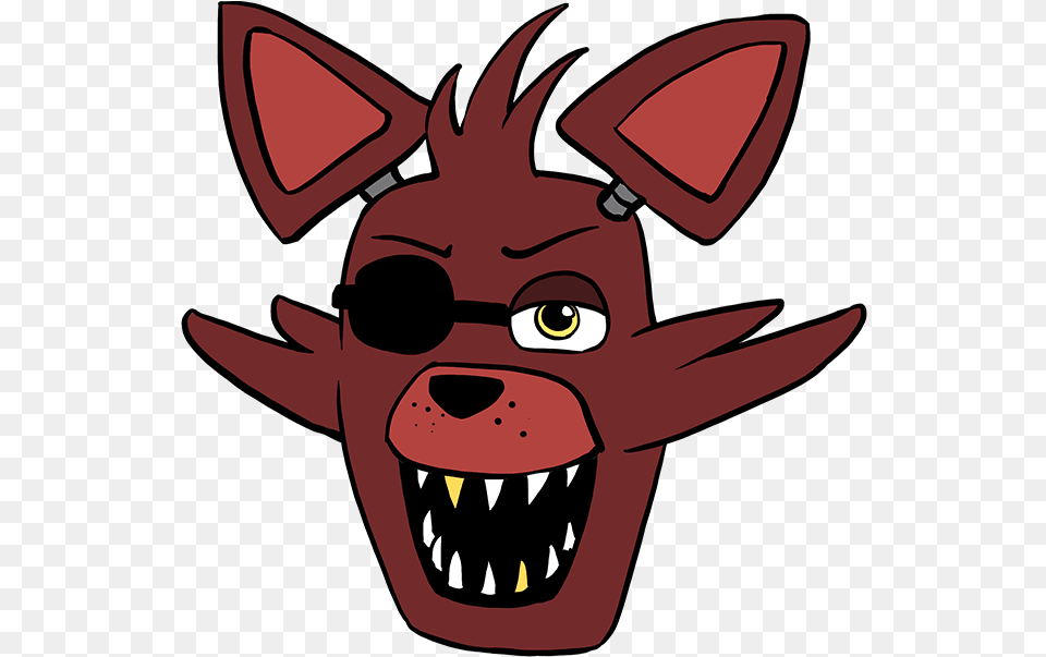 How To Draw Foxy From Five Days At Freddy S Five Nights At Freddy39s Freddy Face, Animal, Fish, Sea Life, Shark Png