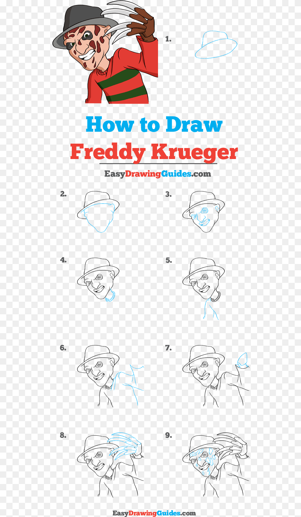 How To Draw Freddy Krueger From Nightmare Draw A Christmas Stocking, Advertisement, Book, Poster, Publication Free Png