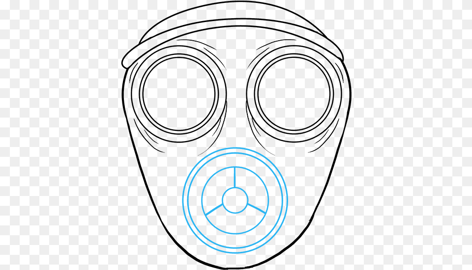 How To Draw Gas Mask Easy Gas Mask Drawing Png