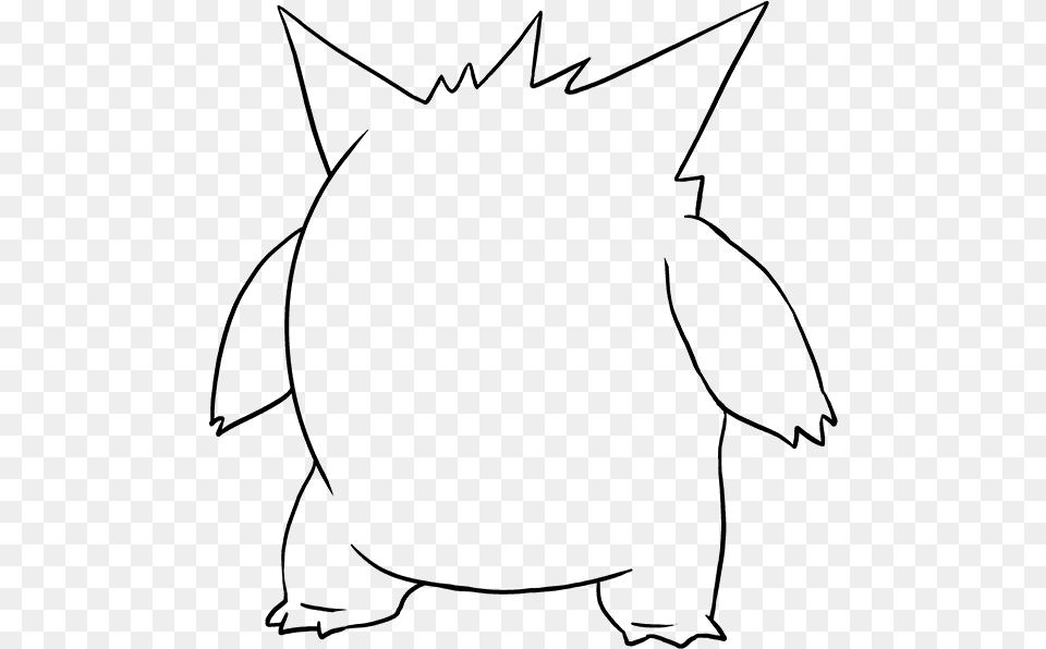 How To Draw Gengar Pokemon How To Draw Gengar, Gray Png