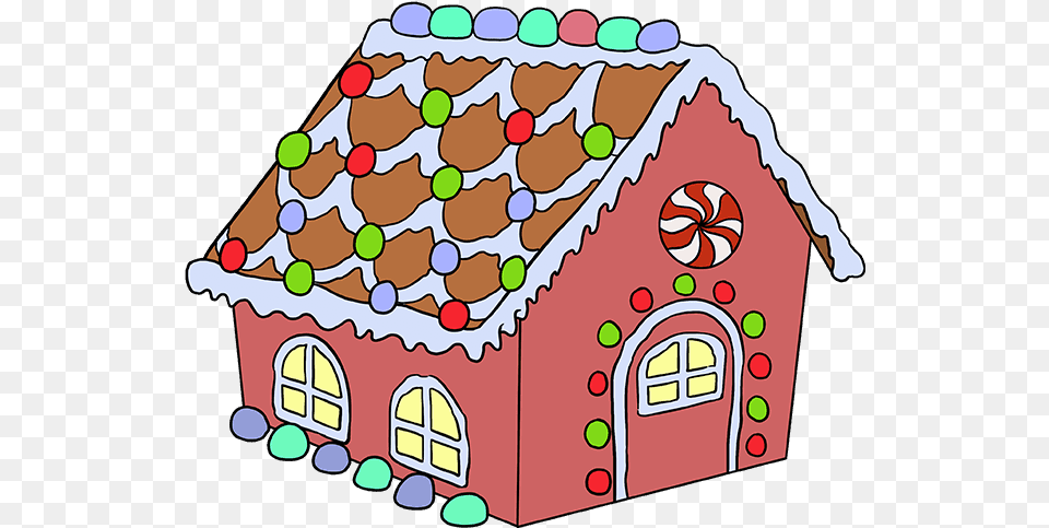How To Draw Gingerbread House Gingerbread House, Food, Sweets, Cookie, Dynamite Png