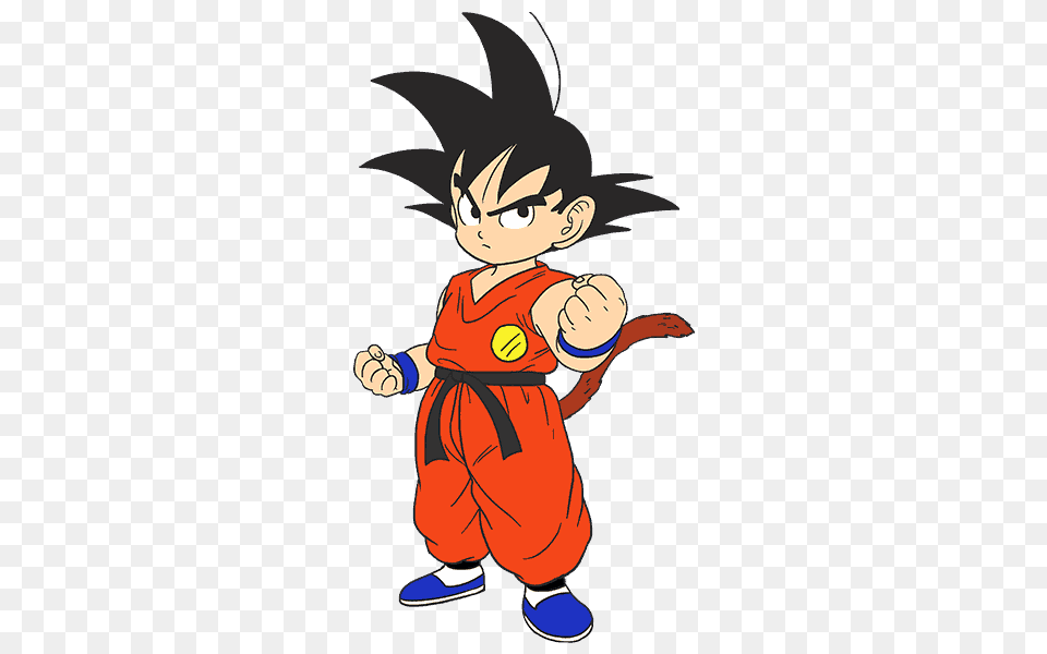 How To Draw Goku In A Few Easy Steps Easy Drawing Guides, Baby, Person, Cartoon, Face Free Png