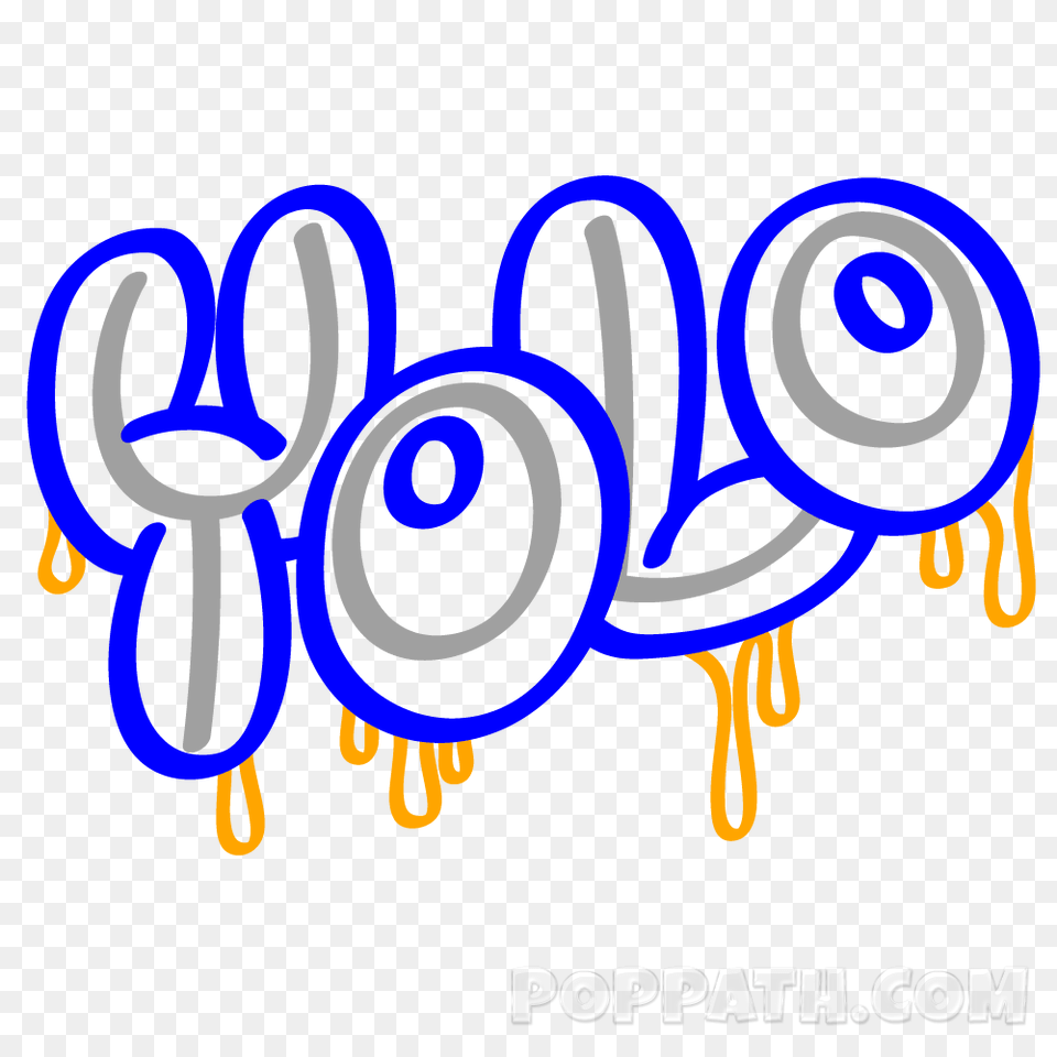 How To Draw Graffiti Word Art Yolo Pop Path, Text, Number, Symbol Free Png