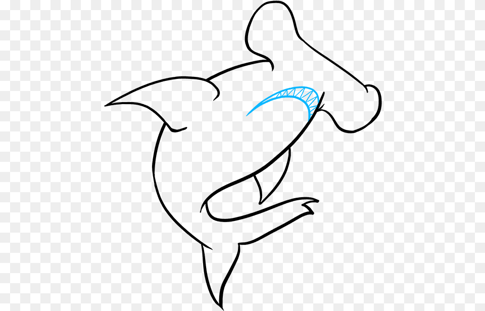 How To Draw Hammerhead Shark Hammerhead Shark Drawing, Astronomy, Outdoors, Night, Nature Free Png Download