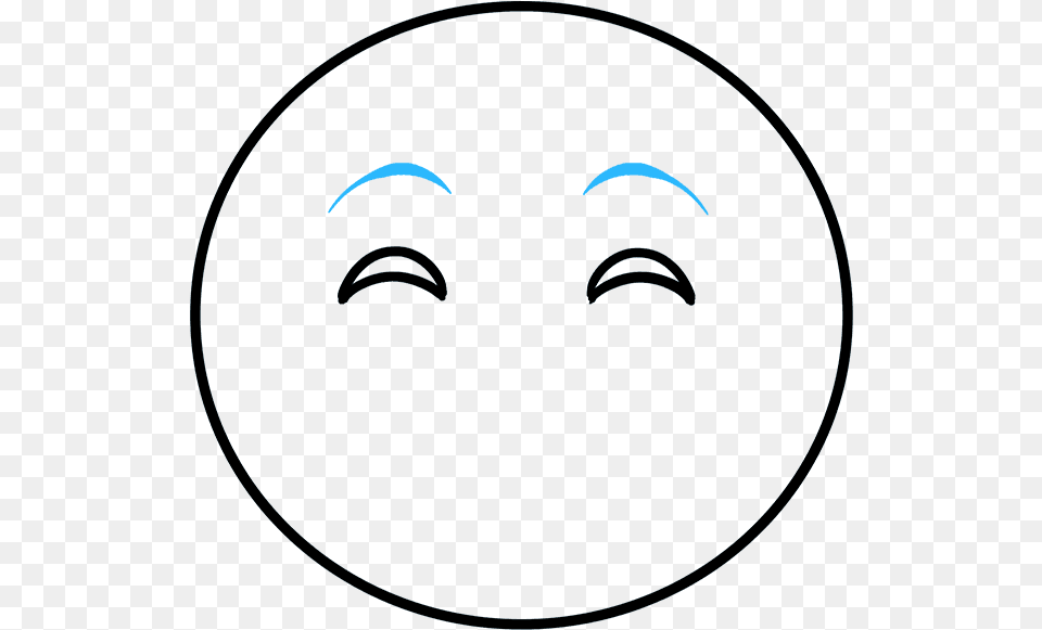 How To Draw Happy Face Emoji Circle Free Transparent Png