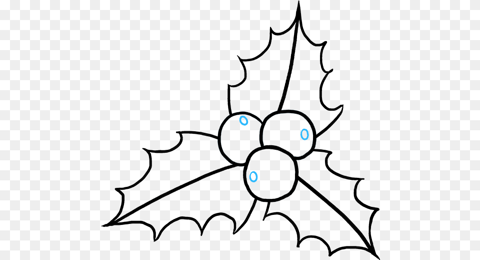 How To Draw Holly For Christmas Easy Mistletoe Drawing Free Transparent Png
