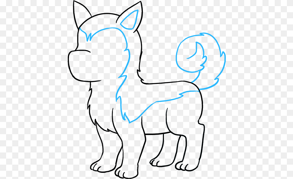 How To Draw Husky Draw A Husky Easy, Silhouette, Person, Animal, Canine Free Transparent Png