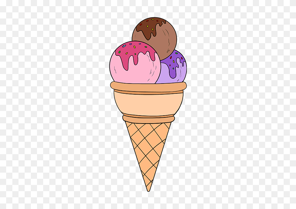 How To Draw Ice Cream, Dessert, Food, Ice Cream, Soft Serve Ice Cream Free Png Download