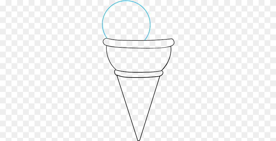 How To Draw Ice Cream Line Art, Lighting Free Png Download