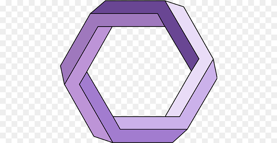 How To Draw Impossible Hexagon, Purple, Accessories, Gemstone, Jewelry Free Png Download