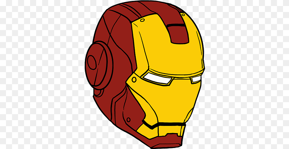 How To Draw Iron Man In A Few Easy Steps Easy Drawing Love You 3000 Wallpaper Avengers, Crash Helmet, Helmet, Ball, Football Png