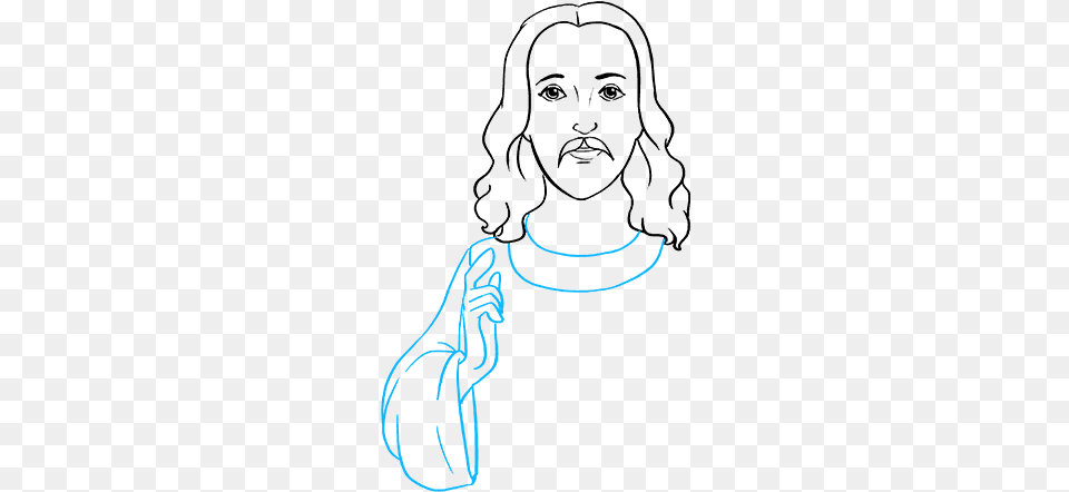 How To Draw Jesus Draw Jesus, Clothing, Hat, Body Part, Hand Free Transparent Png