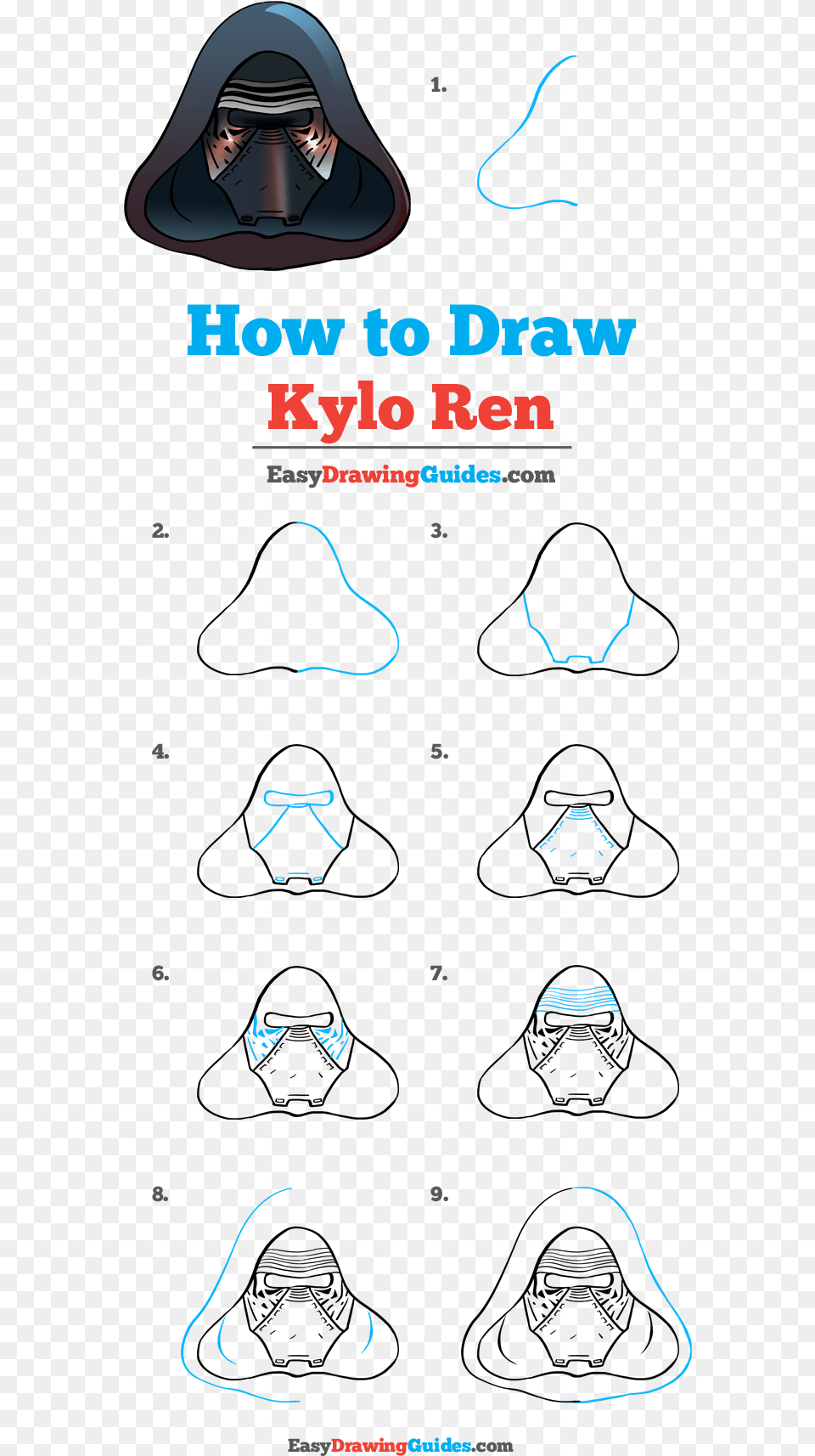 How To Draw Kylo Ren Draw A Vampire Step By Step, Hood, Clothing, Person, Outdoors Free Png Download