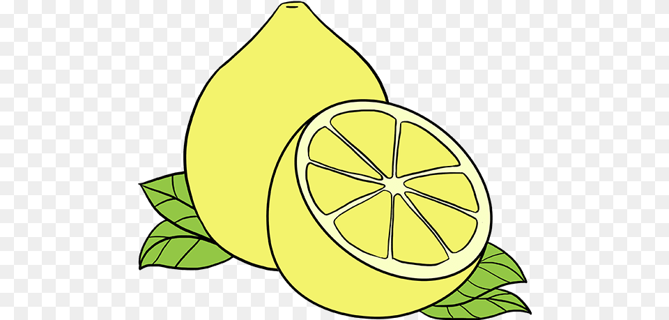 How To Draw Lemon Draw A Lemon, Citrus Fruit, Food, Fruit, Grapefruit Free Png