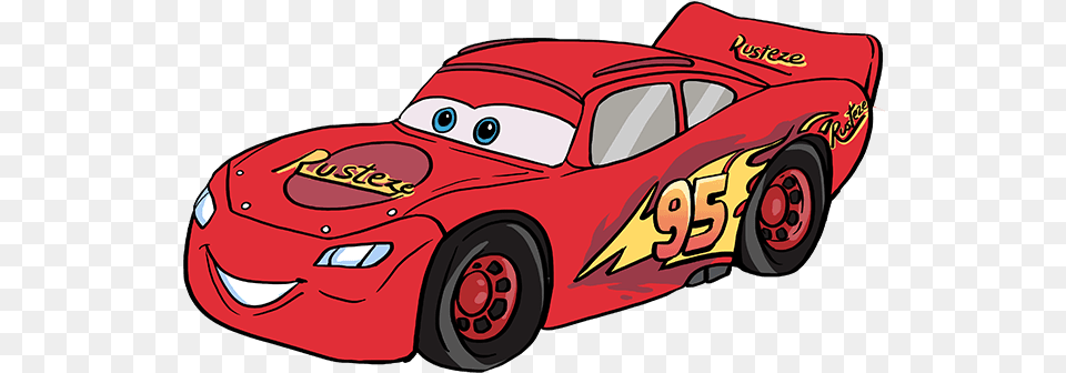 How To Draw Lightning Mcqueen Draw Lightning Mcqueen Car, Vehicle, Transportation, Wheel, Machine Png Image