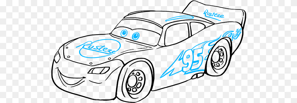 How To Draw Lightning Mcqueen Really Easy Drawing Tutorial Automotive Decal, Handwriting, Text Png Image