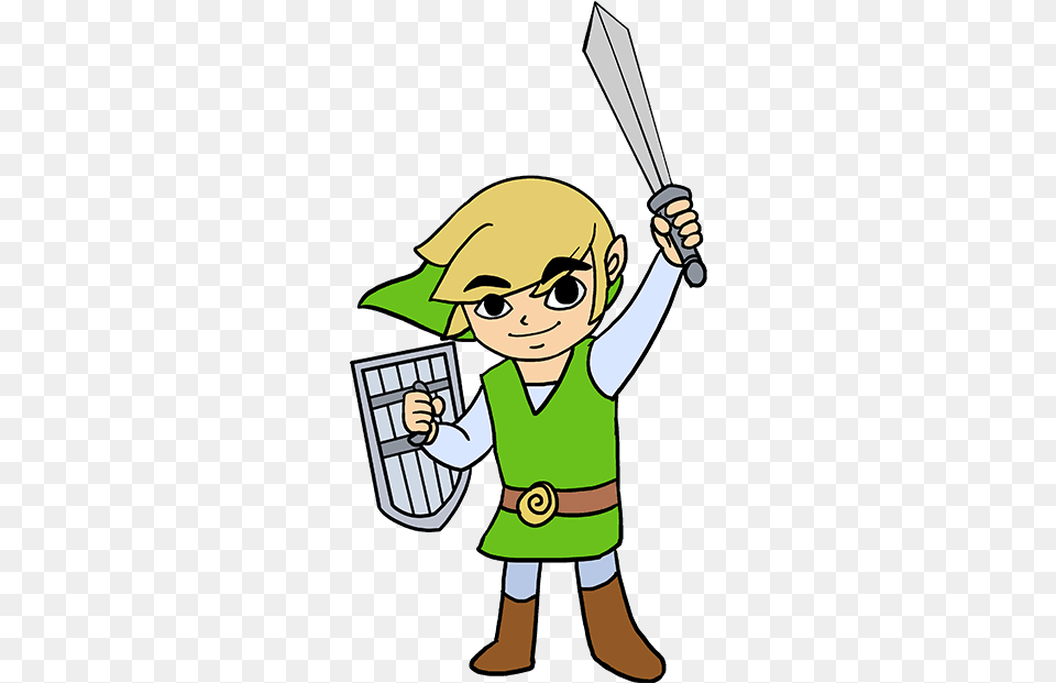 How To Draw Link Drawings Of Zelda Characters, People, Person, Baby, Book Free Png Download