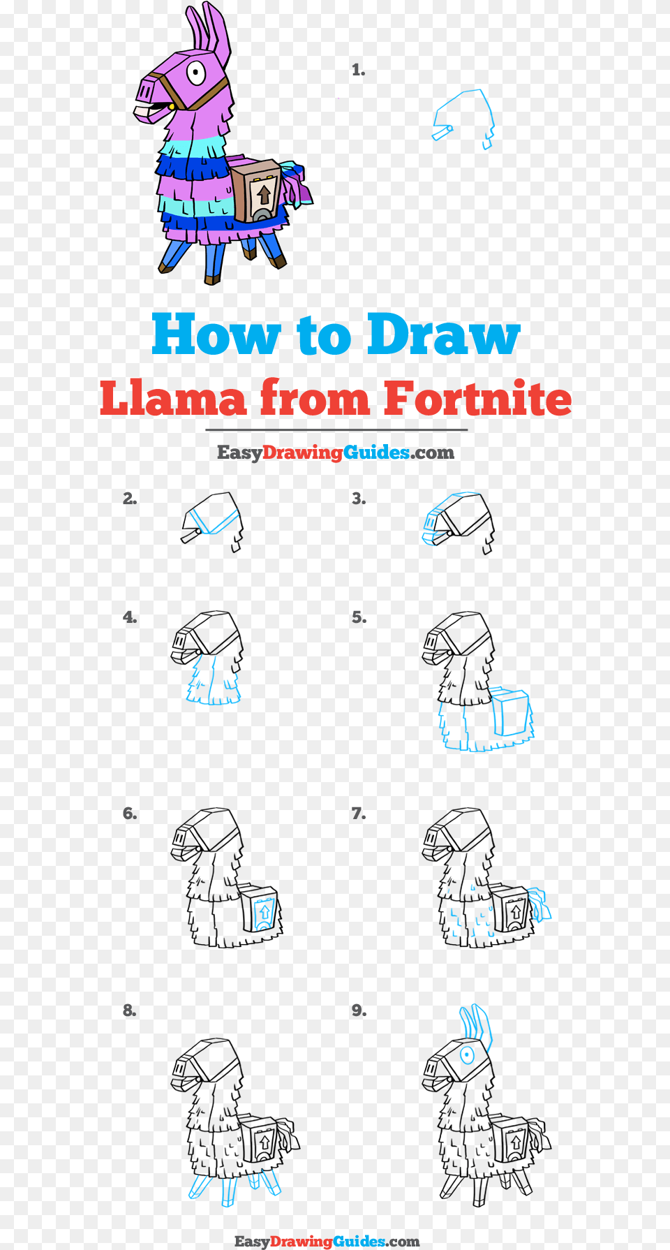 How To Draw Llama From Fortnite Draw A Llama From Fortnite, Text Free Transparent Png