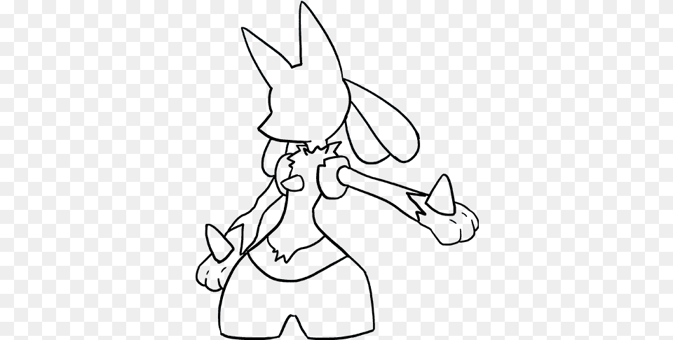 How To Draw Lucario Lucario Outline, Silhouette Png Image