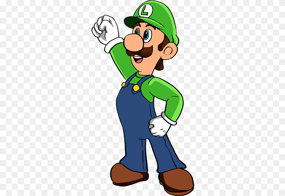 How To Draw Luigi From Super Mario Bros Super Mario Bros Drawing Characters, Baby, Person, Face, Head Png Image