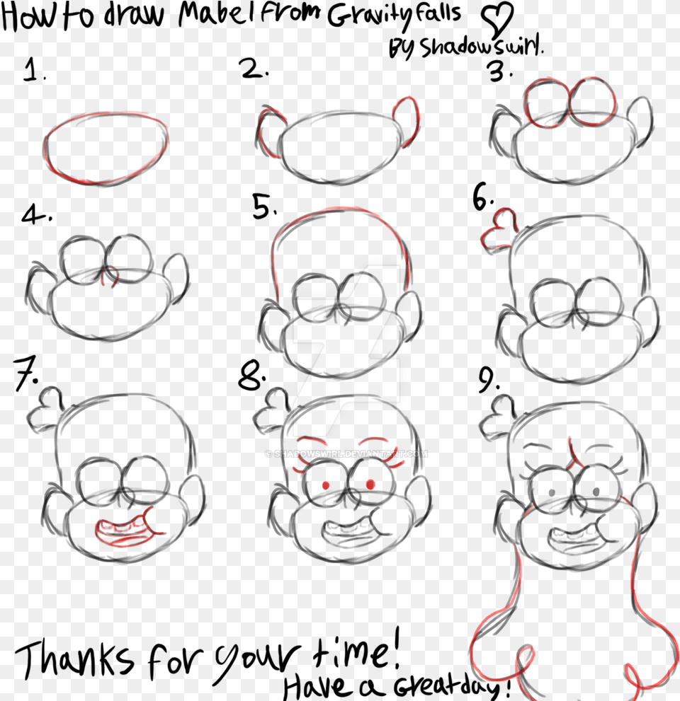 How To Draw Mabel From Gravity Falls Gravity Falls Drawing Guide, Person, Art, Face, Head Free Transparent Png