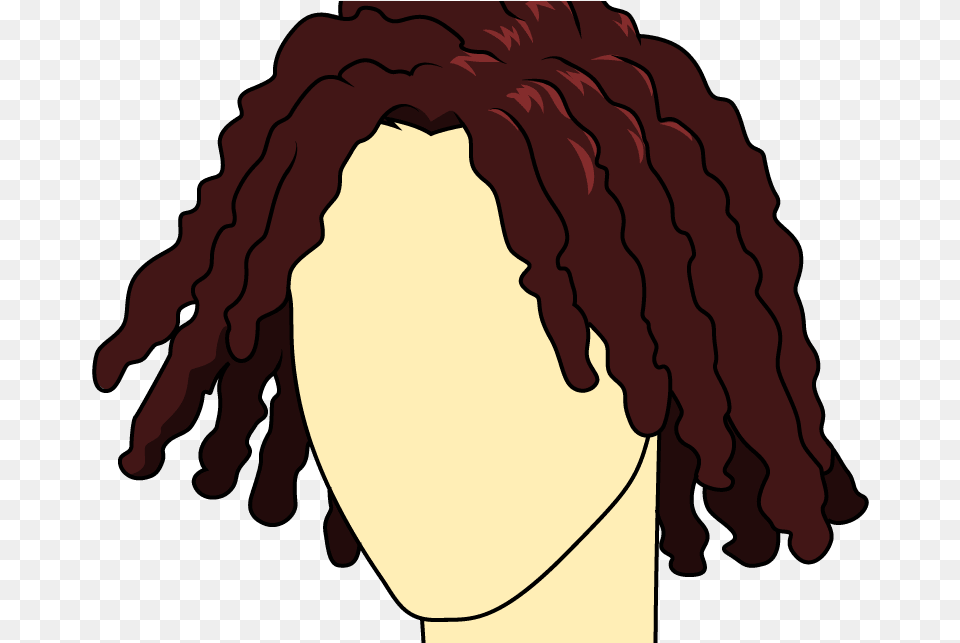 How To Draw Male Hairstyle Cartoon With Dreads Transparent, Hair, Person, Maroon, Wig Png