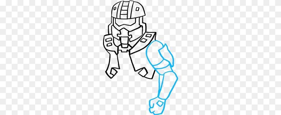 How To Draw Master Chief From Halo Drawing Master Chief, Body Part, Hand, Person, Fist Png Image