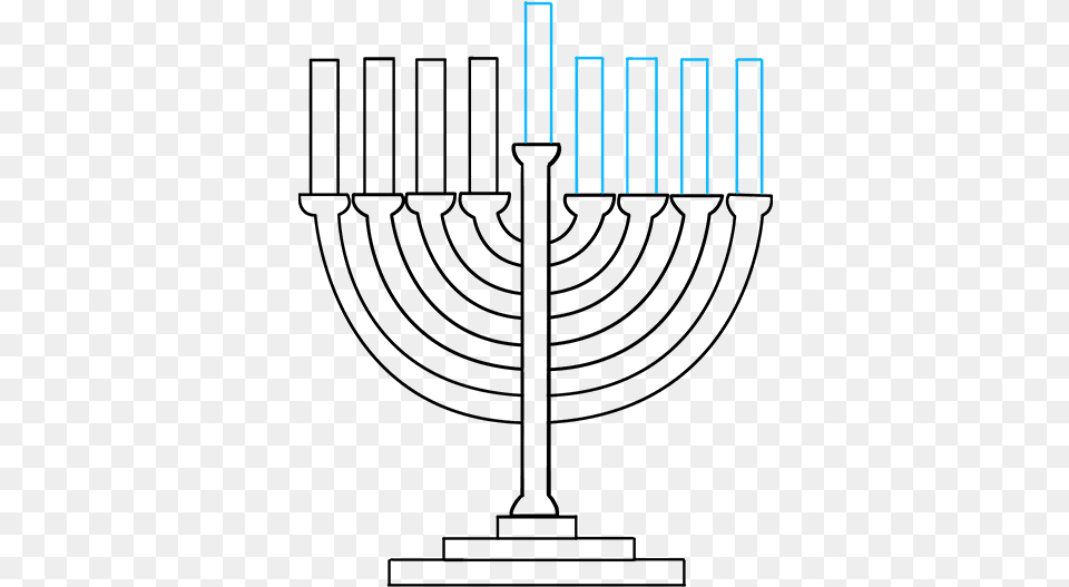 How To Draw Menorah Hanukkah Free Png