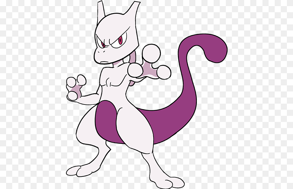 How To Draw Mewtwo From Pokmon Really Easy Drawing Tutorial Pokemon Drawing Mewtwo Easy, Baby, Person, Cartoon, Book Free Png Download