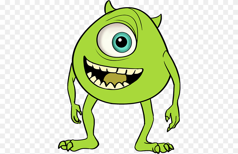 How To Draw Mike Wazowski From Monsters Inc Easy Monsters Inc Drawing, Baby, Person, Animal, Green Free Png