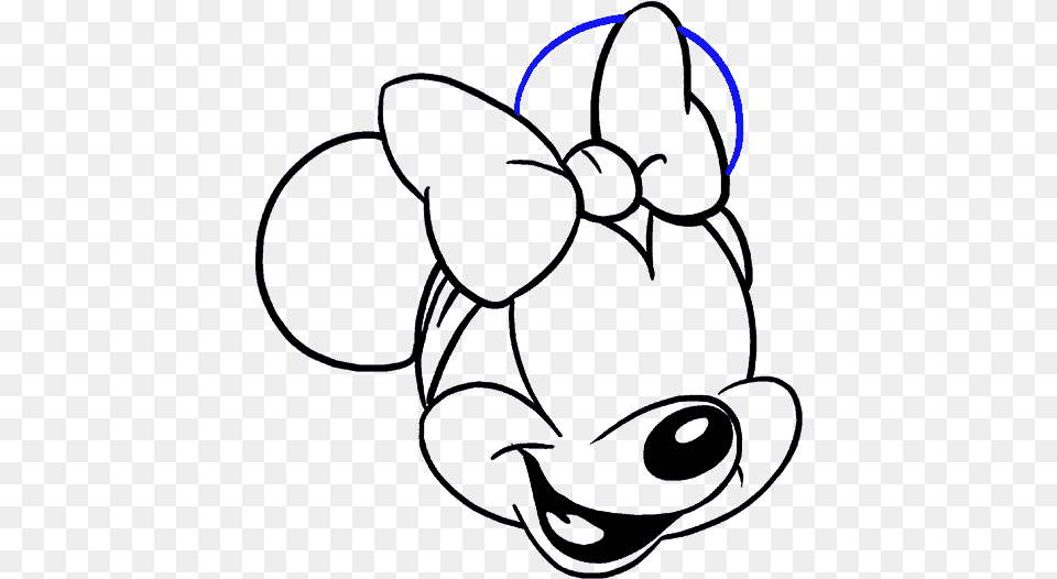 How To Draw Minnie Mouse In A Few Easy Steps Sketsa Gambar Mickey Mouse Png
