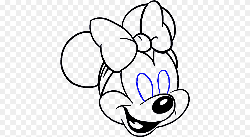 How To Draw Minnie Mouse Minnie Mouse Drawing, Light, Neon Free Png Download