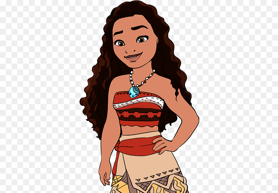 How To Draw Moana Draw Moana Step By Step, Accessories, Necklace, Jewelry, Person Png Image