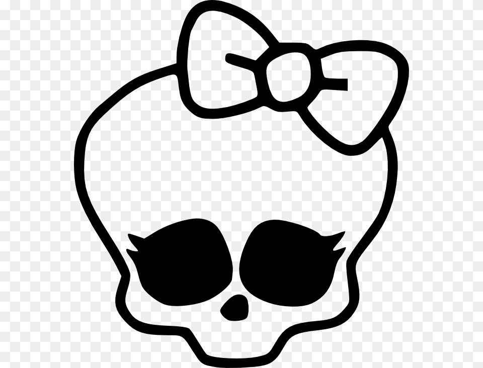 How To Draw Monster High Characters Monster High Skull, Stencil, Ammunition, Grenade, Weapon Free Transparent Png