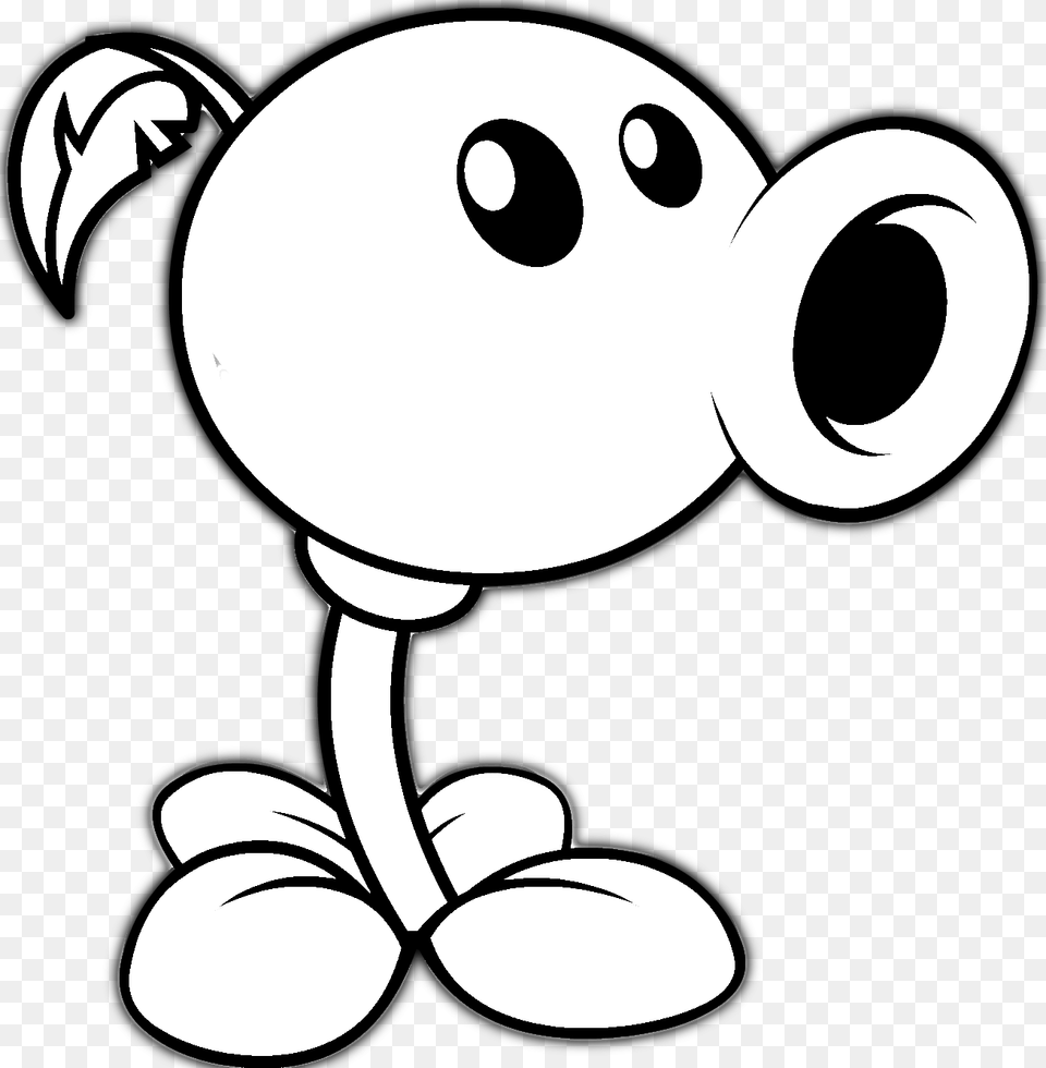 How To Draw Peashooter From Plants Vs Plants Vs Zombies Para Colorear, Stencil, Camera, Electronics, Baby Png Image