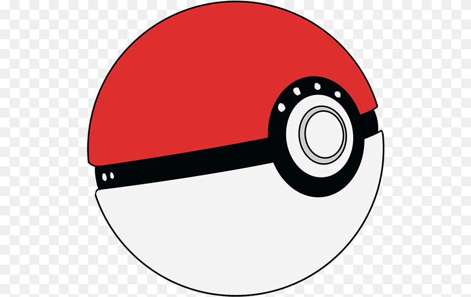 How To Draw Poke Ball Poke Ball Cartoon Drawing, Disk Free Png Download