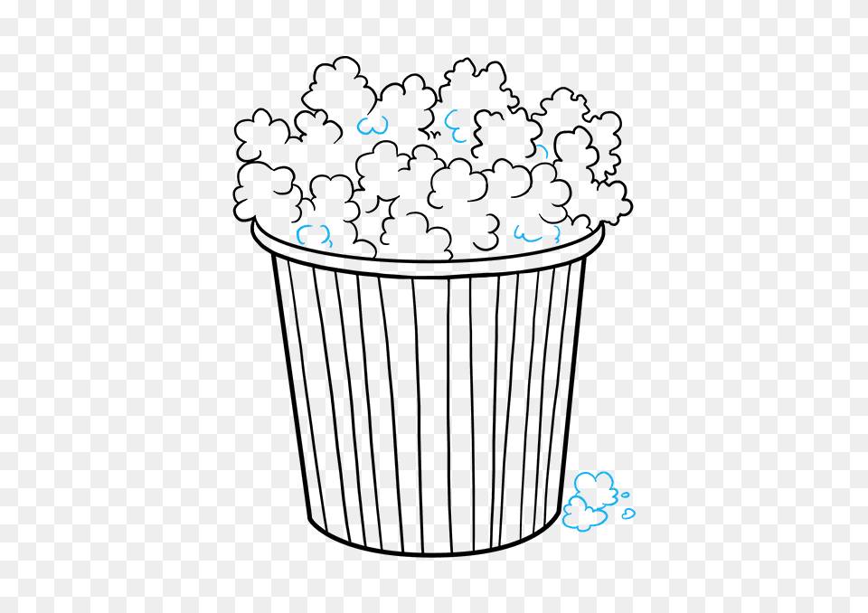 How To Draw Popcorn, Food Free Transparent Png