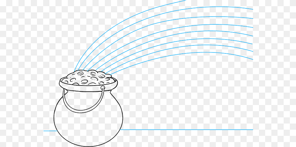 How To Draw Pot Of Gold Drawing, Light, Lighting Png Image