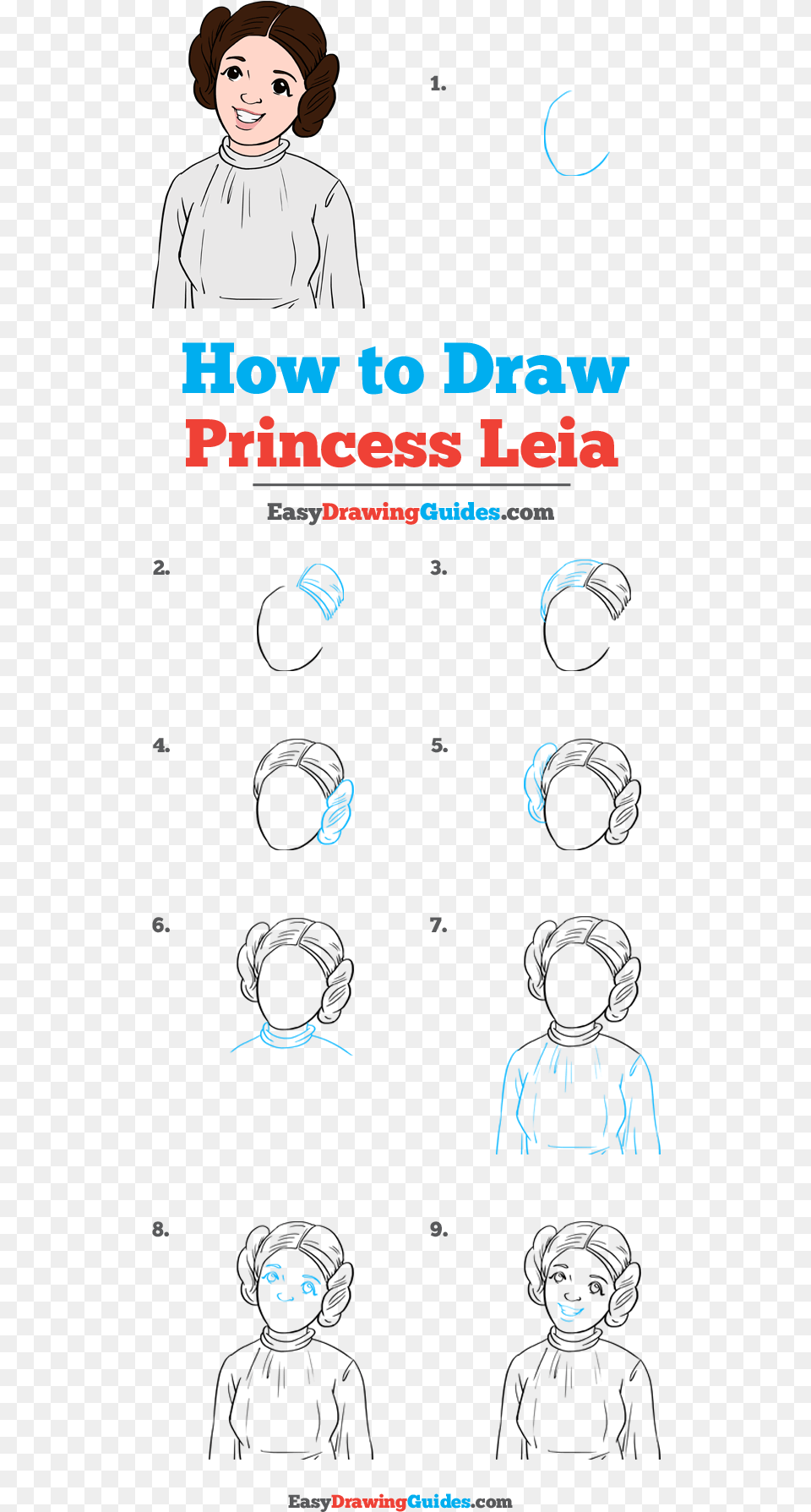 How To Draw Princess Leia Folder Icon, Publication, Book, Adult, Person Free Png Download