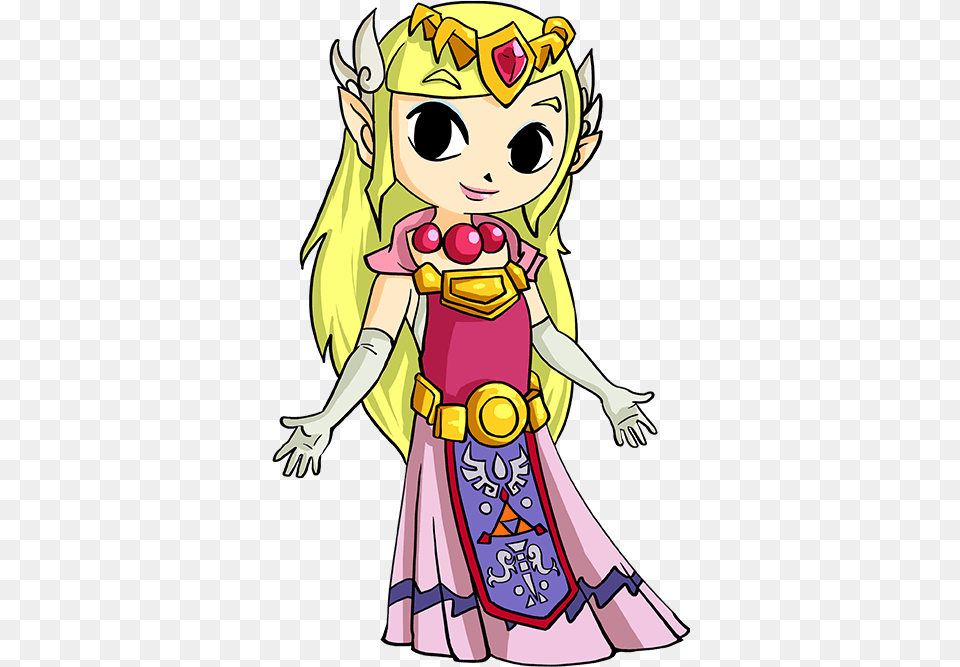 How To Draw Princess Zelda Draw Zelda Characters, Book, Comics, Publication, Baby Free Transparent Png
